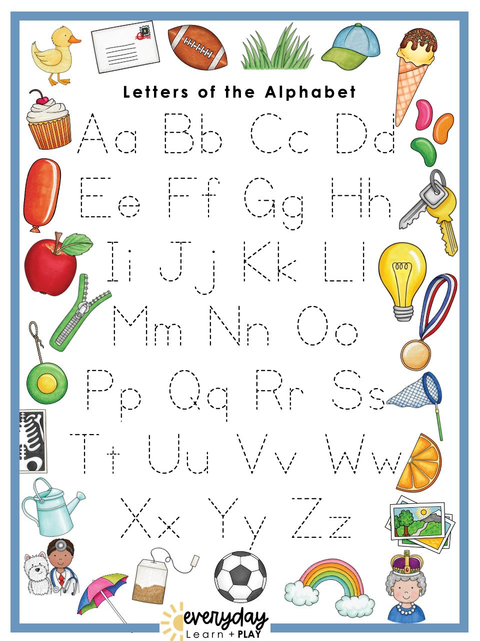 alphabet-chart-everyday-learn-play for Free Printable Alphabet Worksheets For 2 Year Olds Alphabet Chart – Everyday Learn + PLAY for Free Printable Alphabet Worksheets For 2 Year Olds