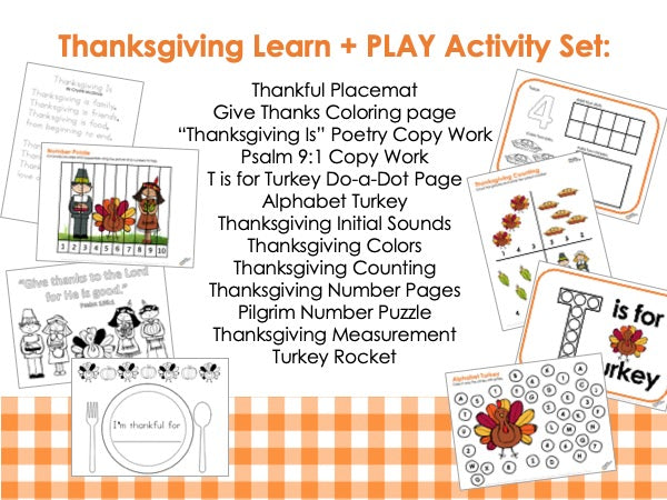 Thanksgiving Learn + PLAY Bundle