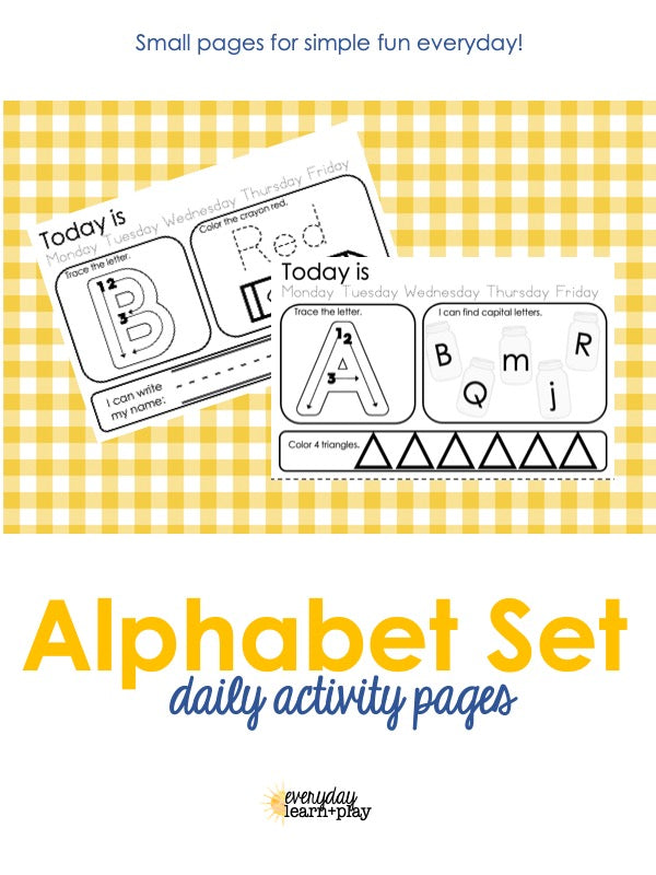 Alphabet Set Daily Pages