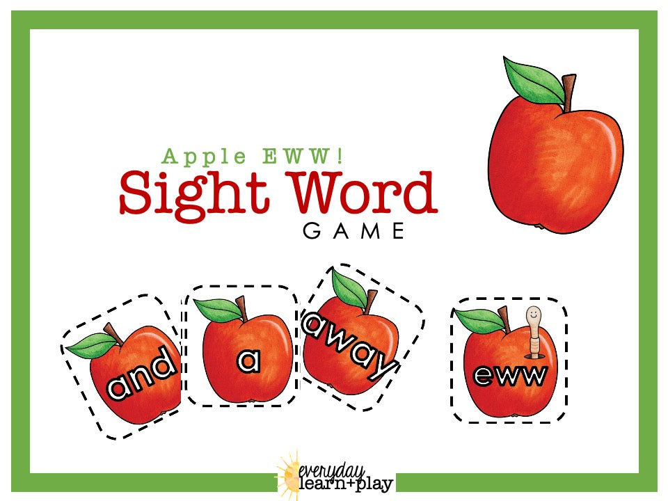 Apple EW! Sight Word Game