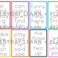 High Five Sight Words Activity Set