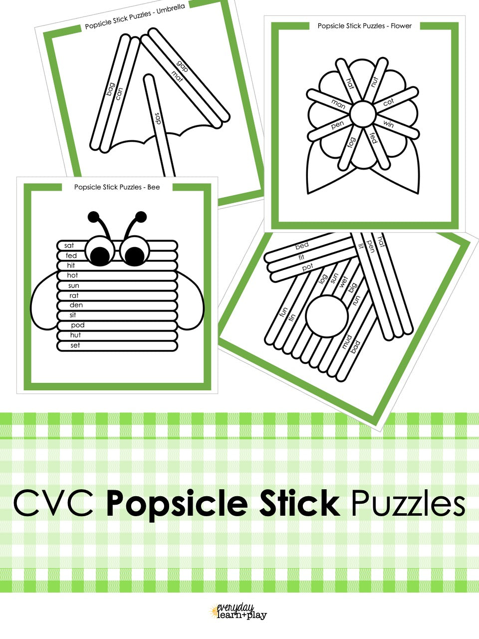 CVC Popsicle Stick Puzzles