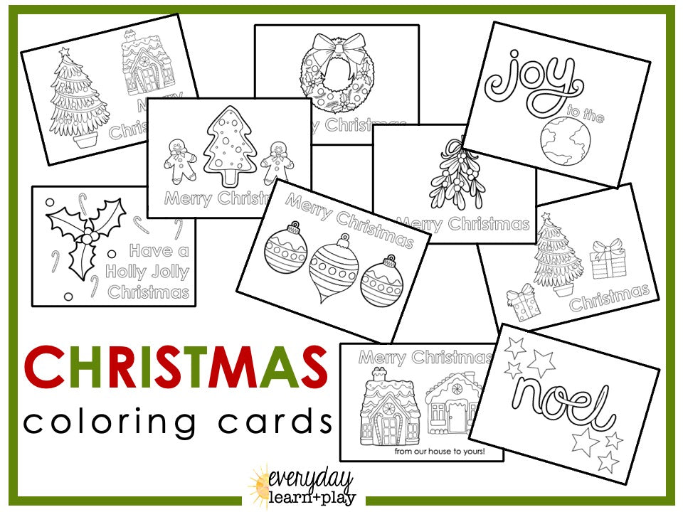 Christmas Coloring Cards