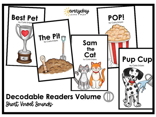 Decodable Readers Volume 1: Short Vowel Sounds