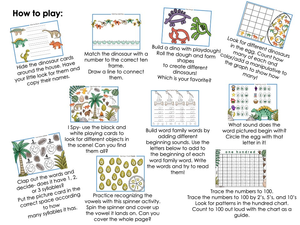 Dino Dig Learn + PLAYmats