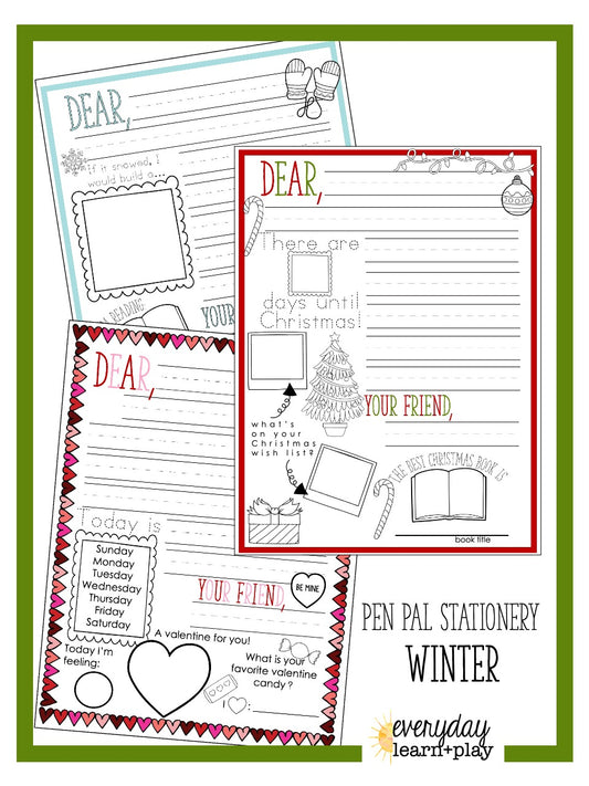 Friendly Letter Stationery - Winter