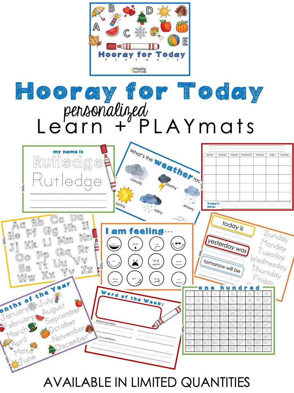 DIGITAL Hooray for Today Learn + PLAYmat