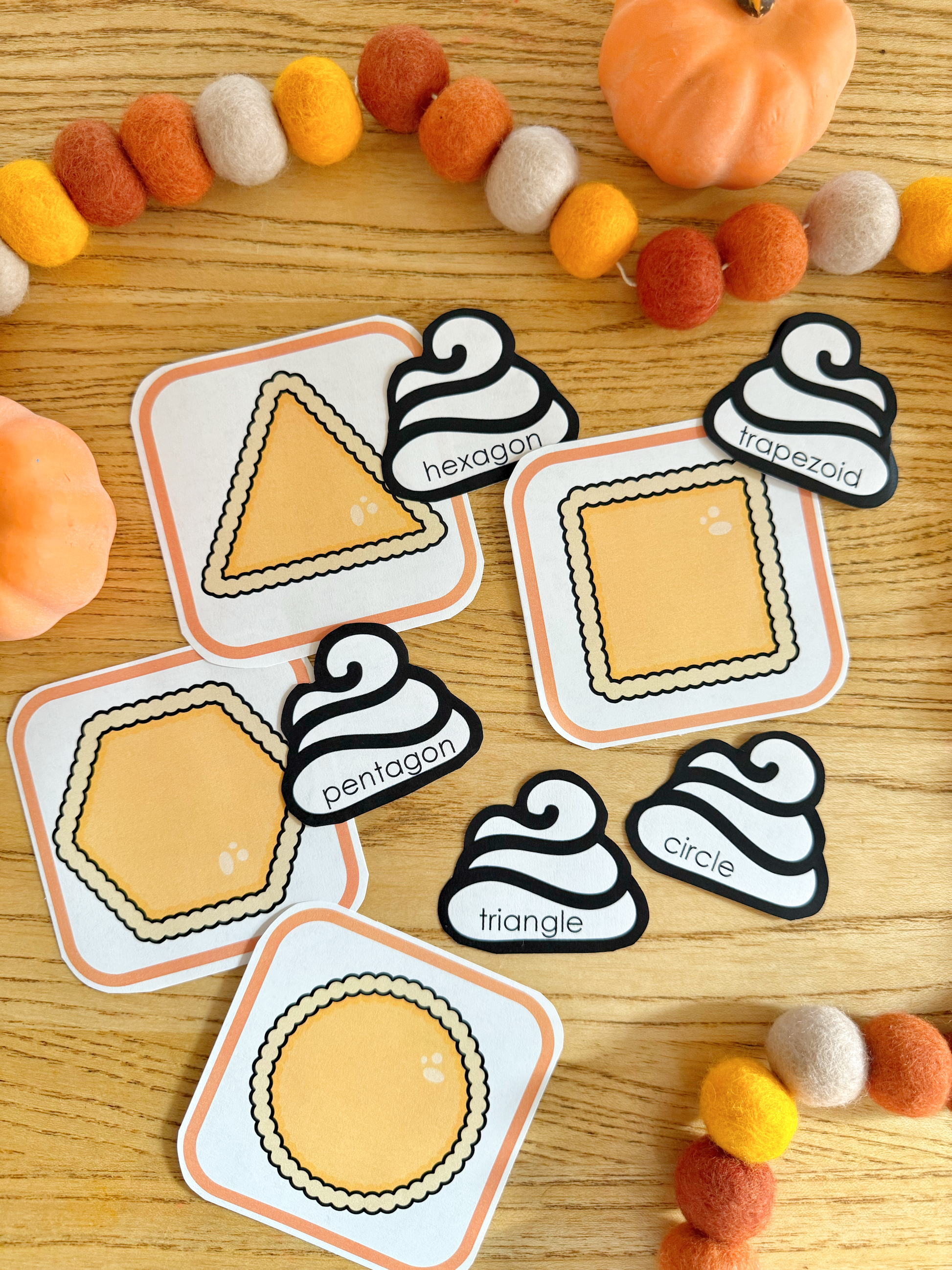 Pie Shape Sort and Label – Everyday Learn + PLAY