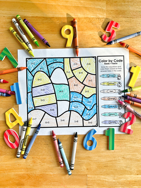 Color By Code - Simple Addition Summer – Everyday Learn + PLAY