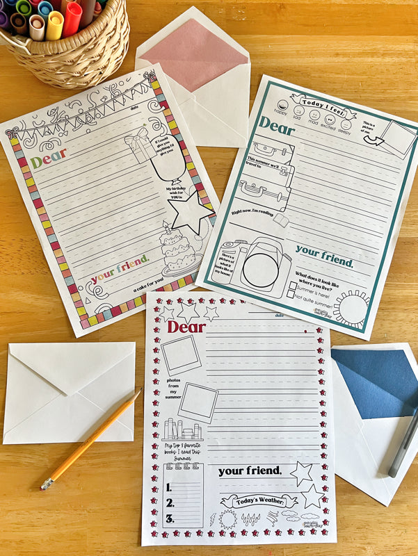 Friendly Letter Stationery – Summer