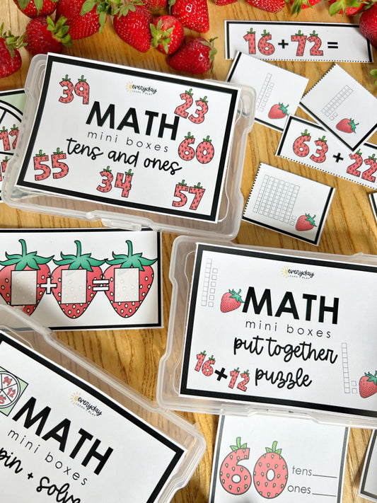 Math Mini Boxes - 2 Digit Addition