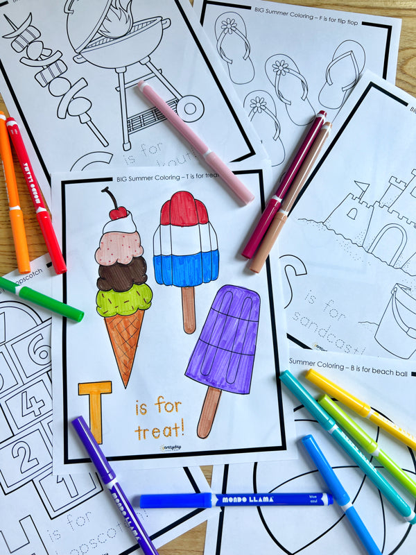 BIG Summer Coloring Pages