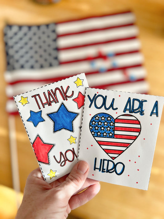 Veterans Day Coloring Cards