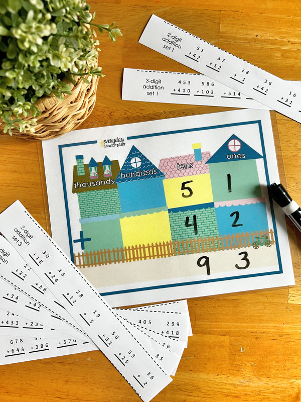 Place Value Village Addition Mat – Everyday Learn + PLAY