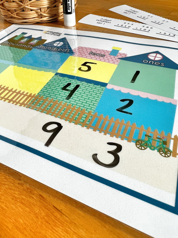 Place Value Village Addition Mat