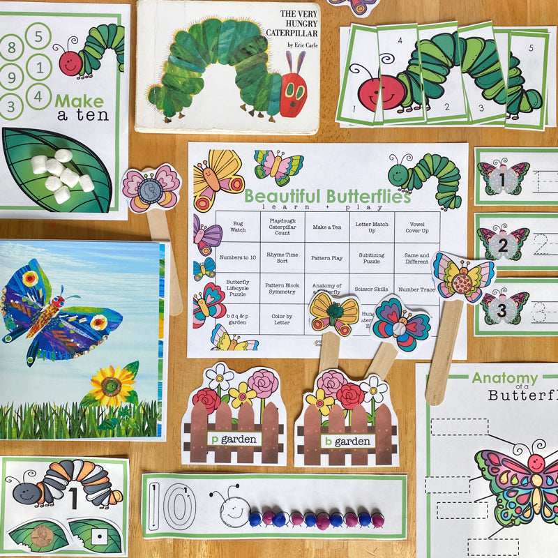 Beautiful Butterflies Learn + PLAY Calendar