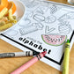 Eat the Alphabet Coloring Placemat