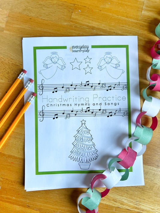 Christmas Songs and Hymns Handwriting Practice