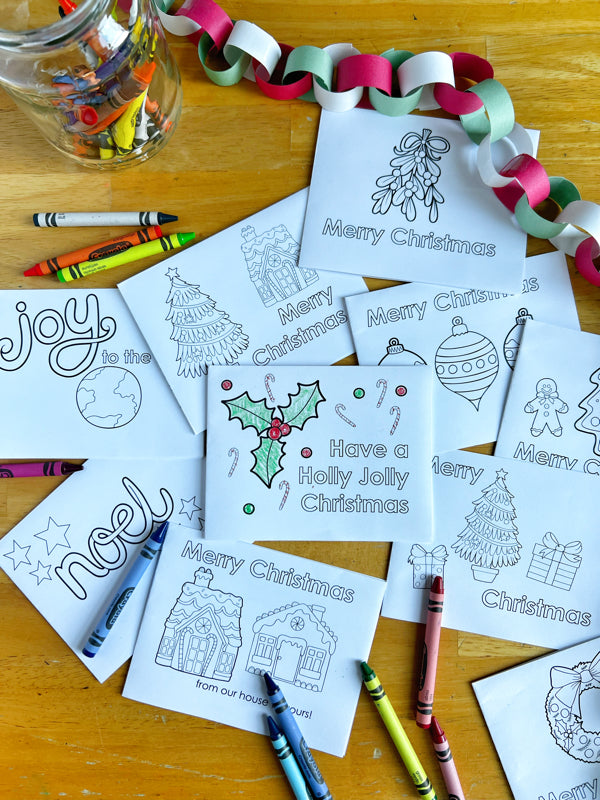 Christmas Coloring Cards