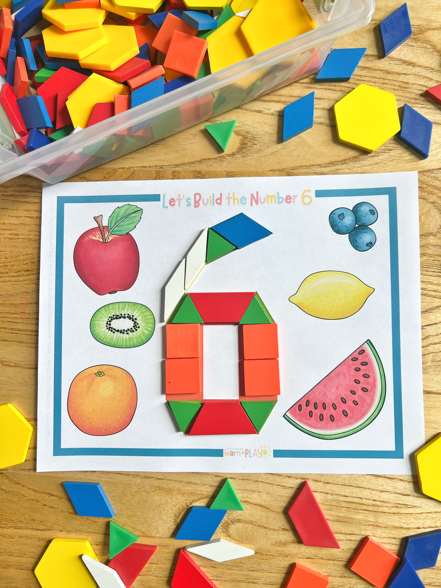Pattern Block Building Sets Pattern Blocks Building - Numbers – Everyday Learn + PLAY