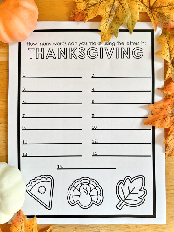 Thanksgiving Puzzle Pack