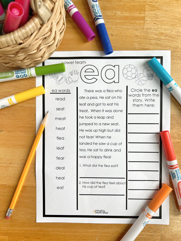 Vowel Team Fluency Practice – Everyday Learn + PLAY