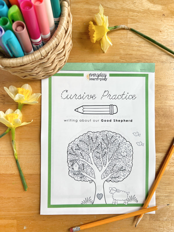 Cursive Practice - The Good Shepherd – Everyday Learn + PLAY