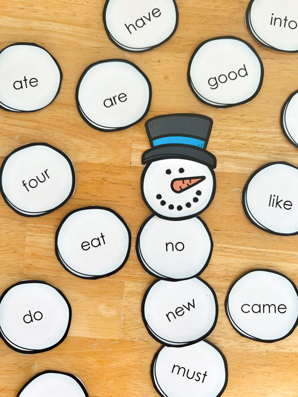 Sight Word Snowman