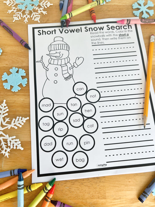 Short Vowel Snow Search