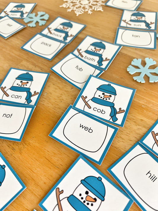 Compound Word Snowman Puzzles