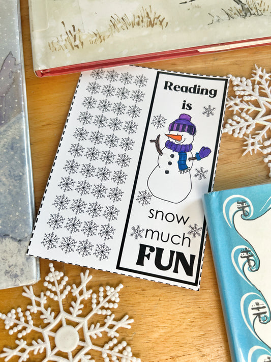 January Reading Log Bookmark