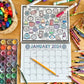 2024 Coloring Calendar