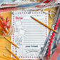 Single Line Friendly Letter Stationery - Summer