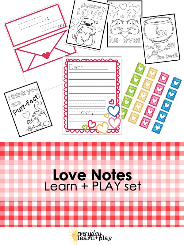 Interactive Love Note Love Notes Learn + PLAY Set – Everyday Learn + PLAY