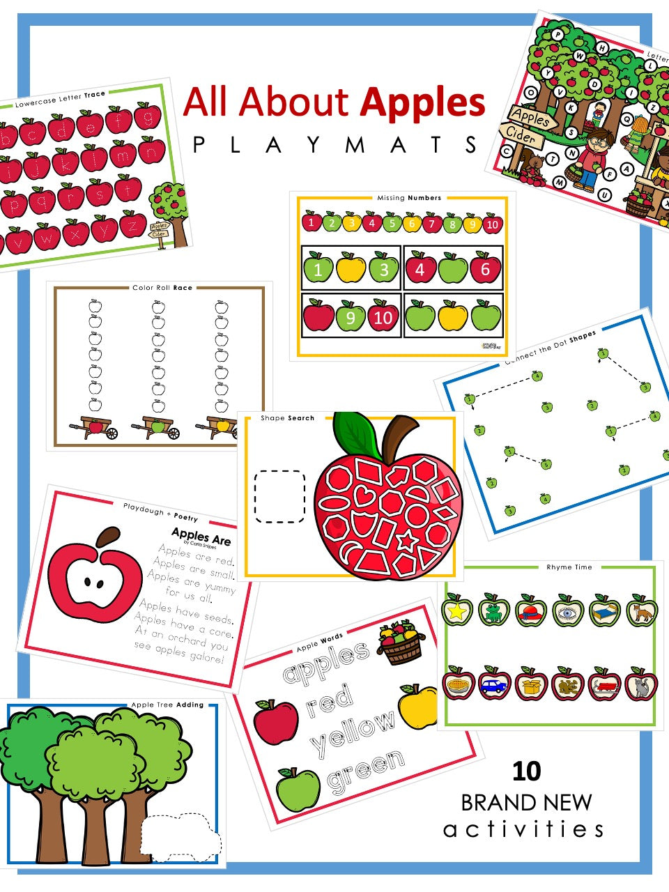 All About Apples Playmats