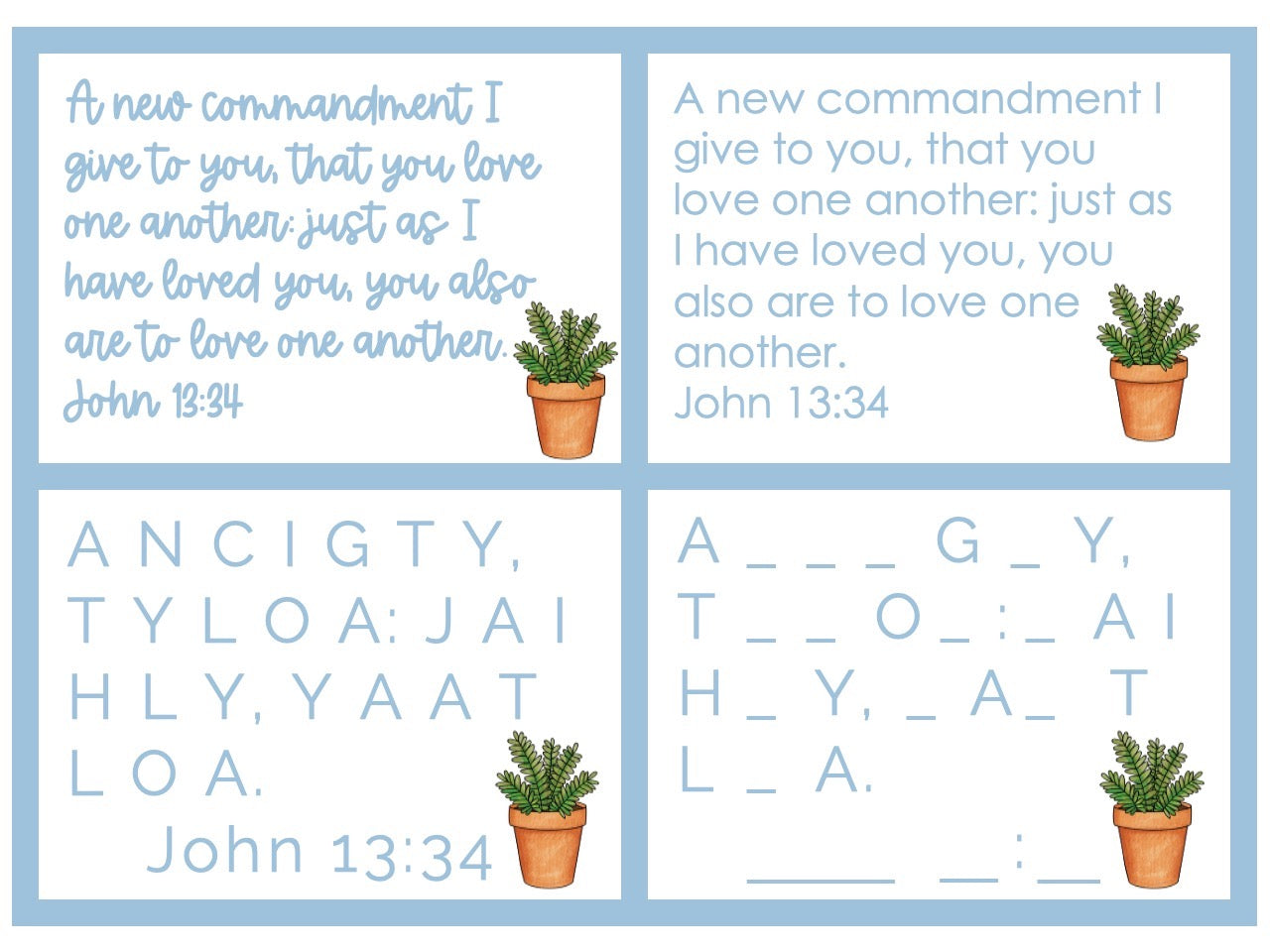 PREVIEW Scripture Memory for Kids - John 13:34