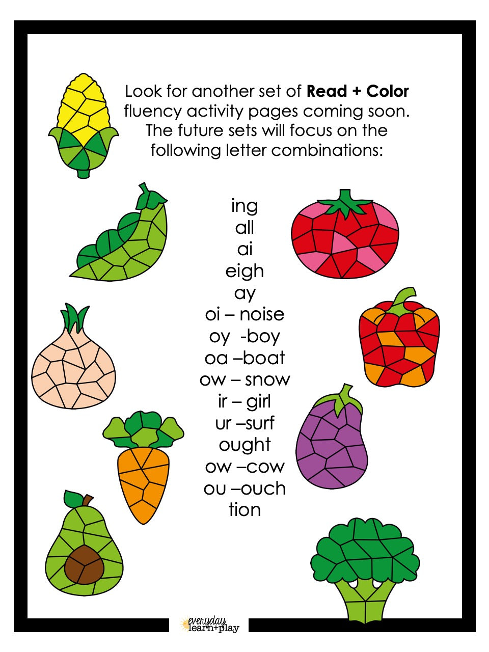 Fluency Garden Read + Color