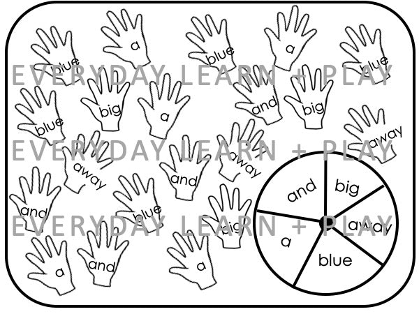 High Five Sight Words Activity Set