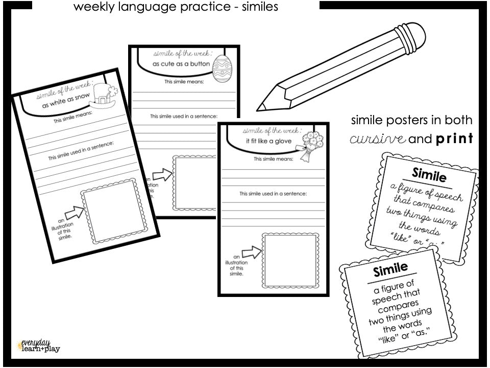 Spring Similieas Simile of the Week - Spring – Everyday Learn + PLAY