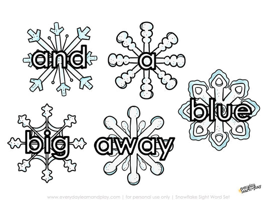 Snowflake Sight Words