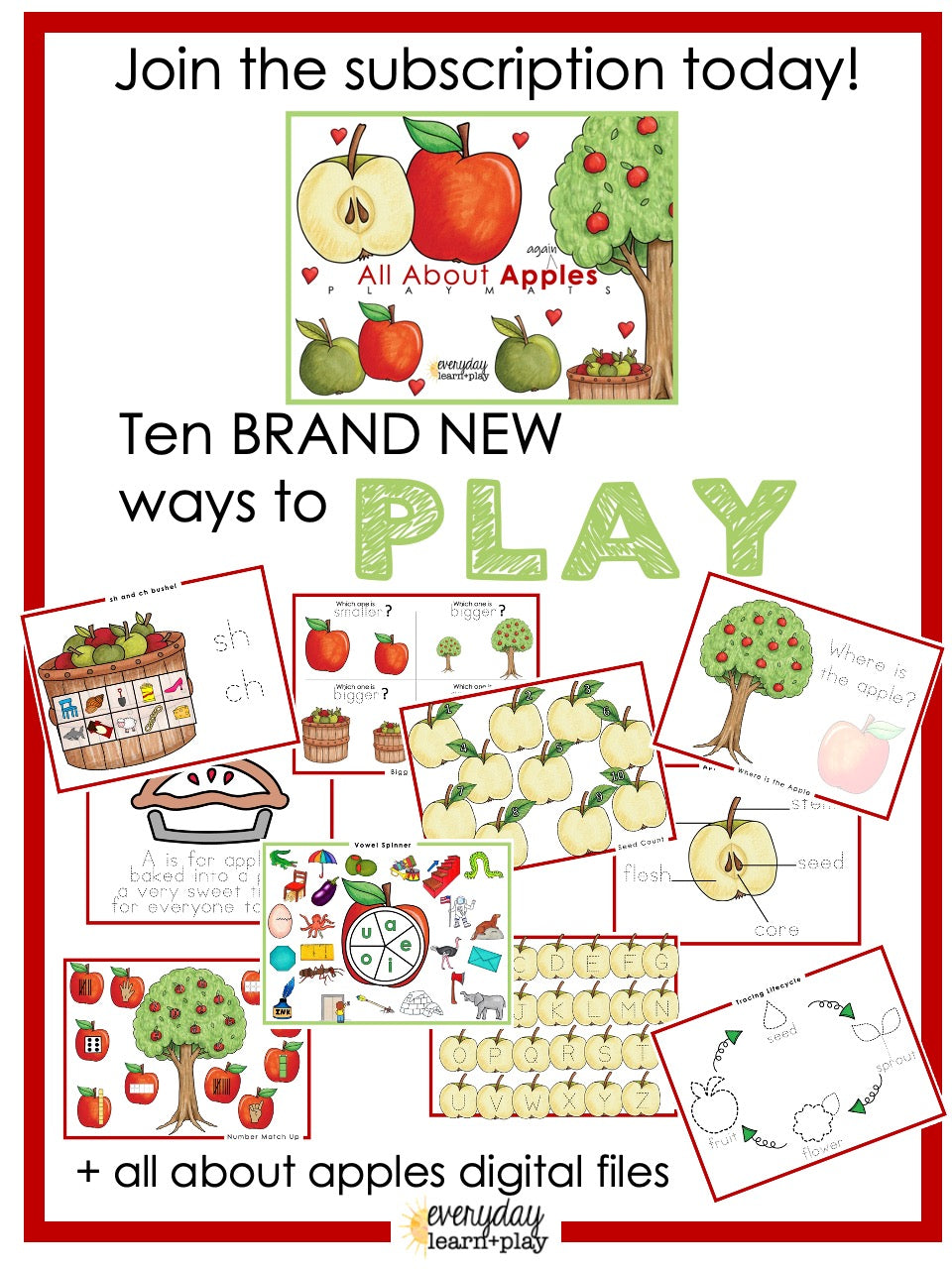 All About Apples Again PLAYmat