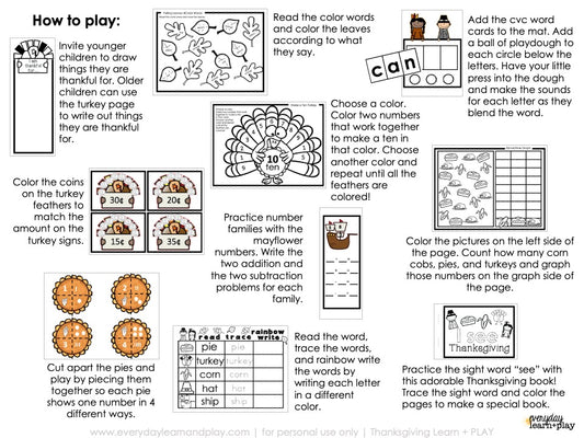 Thanksgiving Learn + PLAY - Early Elementary