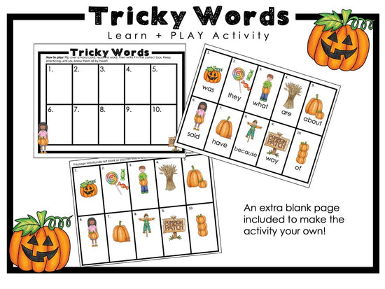 Tricky Learning Tricky Words Learn and PLAY Activity – Everyday Learn + PLAY