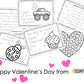 Valentine's Day Tracing and Coloring Pages