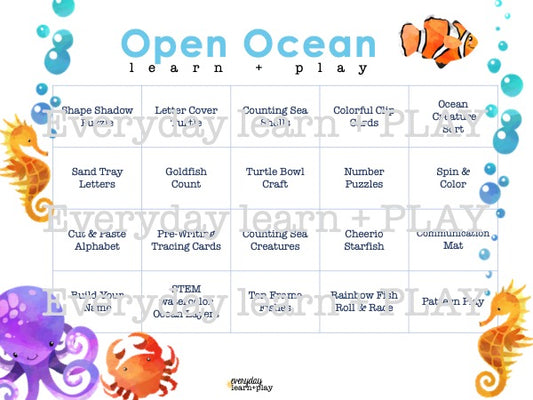 Open Ocean Learn + PLAY Calendar