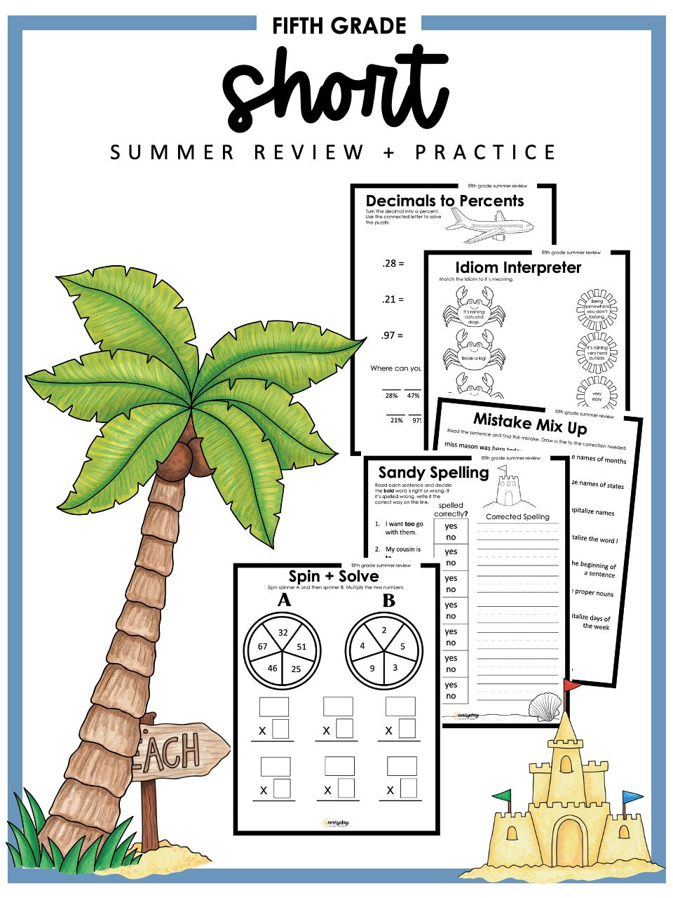 SHORT Summer Review - Fifth Grade