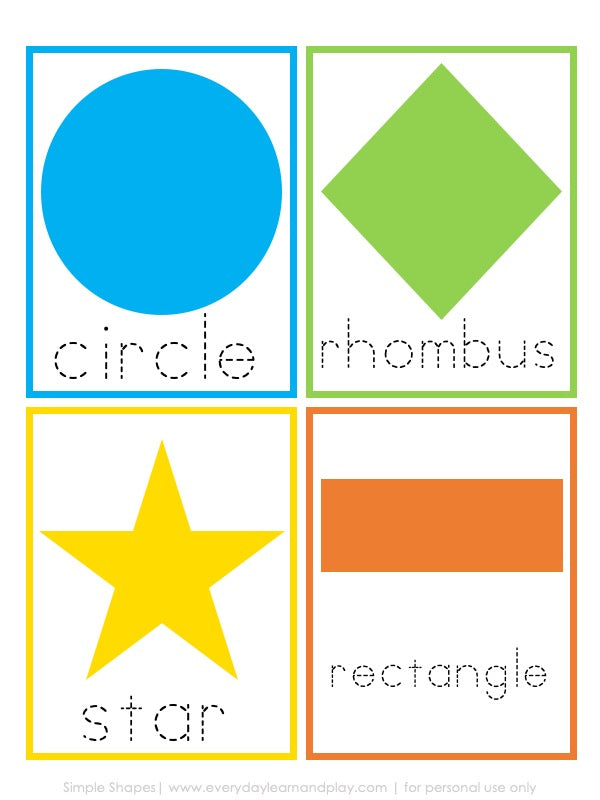 Simple Single Shape Simple Shapes FUN WITH SHAPES Giving And Understanding Instructions