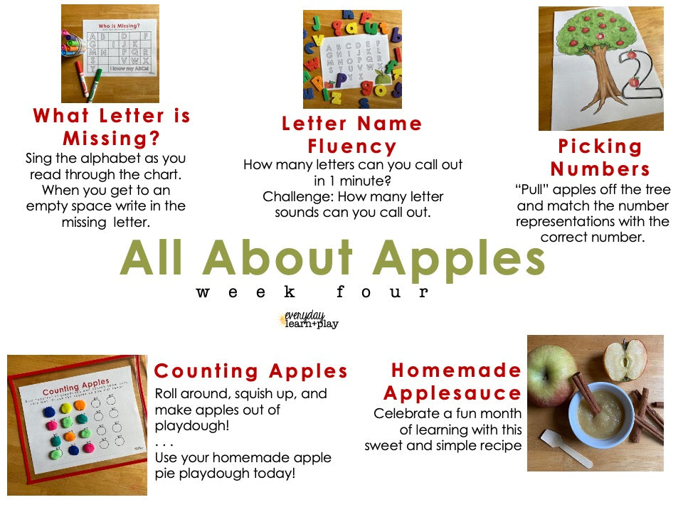 All About Apples Learn & Play Calendar