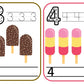 Sweet Summer Treats Learn + PLAY Numbers to 10