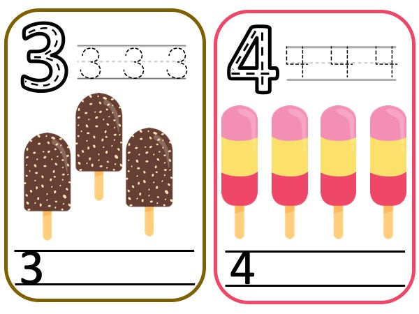 Sweet Summer Treats Learn + PLAY Numbers to 10